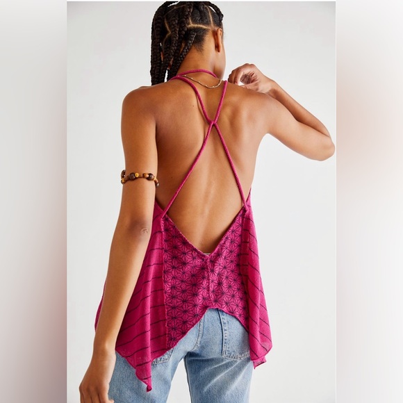 FREE PEOPLE Fuchsia Hypnotic Swing Tank Top Small NWT - Picture 4 of 15